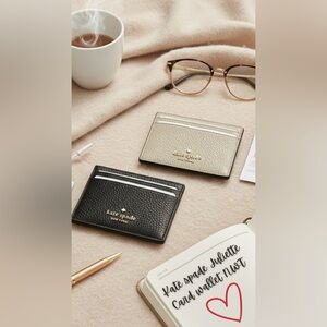 kate spade Juliette card wallet NWT-Black or Light Sand